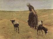 Max Liebermann Woman with Goats oil painting picture wholesale